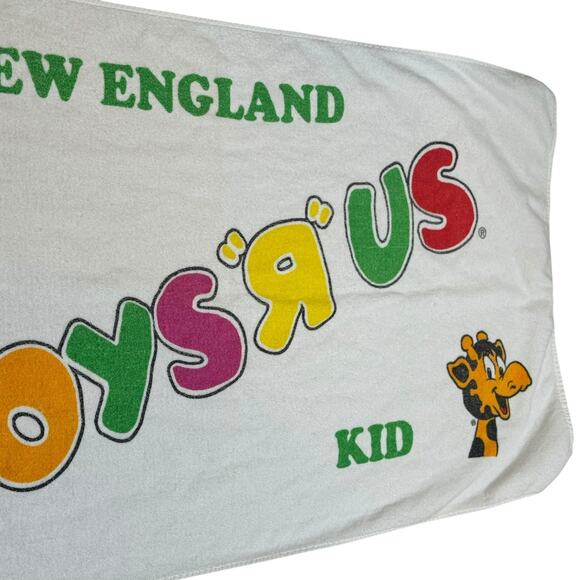 Vintage 1990's I'm A New England Toys R Us Kid Geoffrey The Giraffe Cotton Towel - Picture 3 of 6